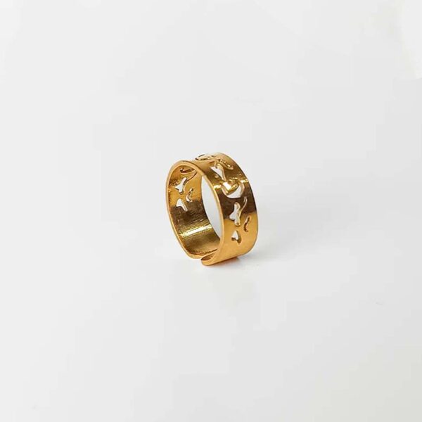 Bague Arabesque en Cuivre Plaqué Or